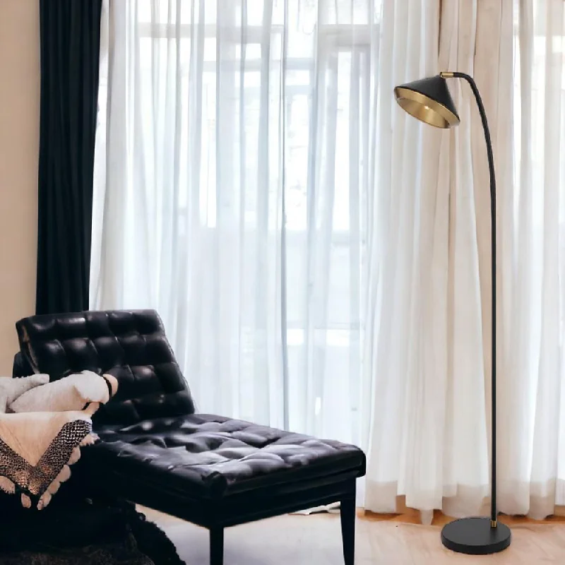 Wood Floor Lamp with Natural Grain for a Warm and Organic FeelLarson Floor Lamp Black, Brass, White Wood Floor Lamp with Natural Grain for a Warm and Organic FeelLarson Floor Lamp Black, Brass, White