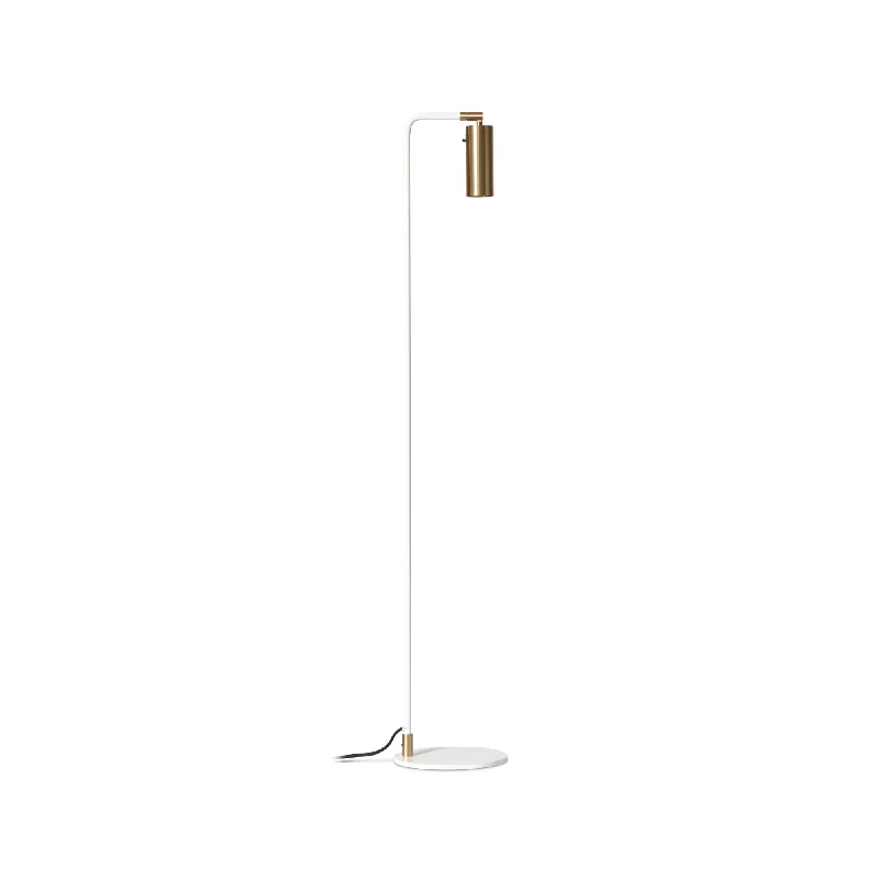 Industrial Style Floor Lamp with Exposed Bulbs for Loft ApartmentsLektor Floor Lamp - White/Brass Industrial Style Floor Lamp with Exposed Bulbs for Loft ApartmentsLektor Floor Lamp - White/Brass
