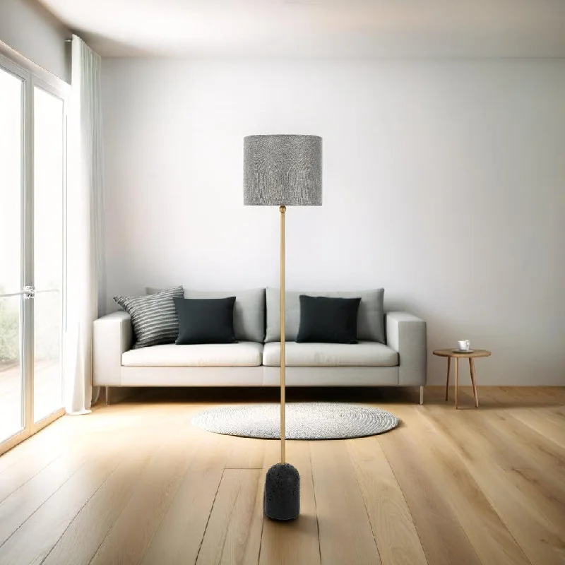 Metal Floor Lamp with a Matte Black Finish for a Sleek LookLivia Floor Lamp in Beige, Black Metal Floor Lamp with a Matte Black Finish for a Sleek LookLivia Floor Lamp in Beige, Black