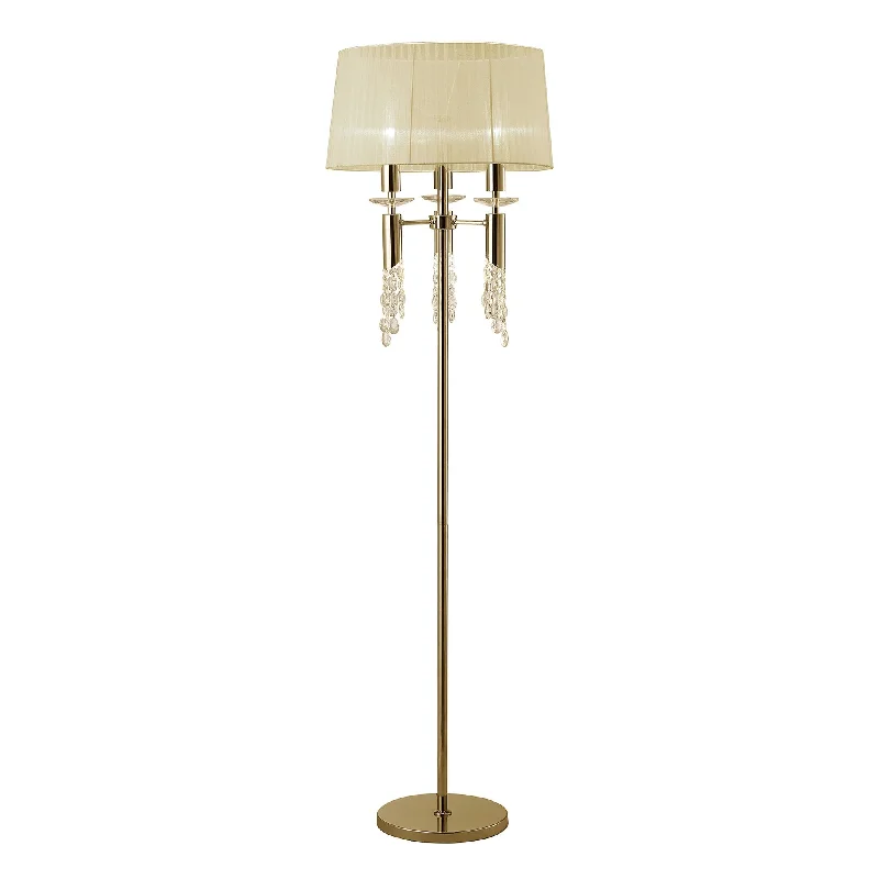 Industrial Style Floor Lamp with Exposed Bulbs for Loft ApartmentsMantra M3869FG Tiffany Floor Lamp French Gold With Cream Shade & Clear Crystal Industrial Style Floor Lamp with Exposed Bulbs for Loft ApartmentsMantra M3869FG Tiffany Floor Lamp French Gold With Cream Shade & Clear Crystal