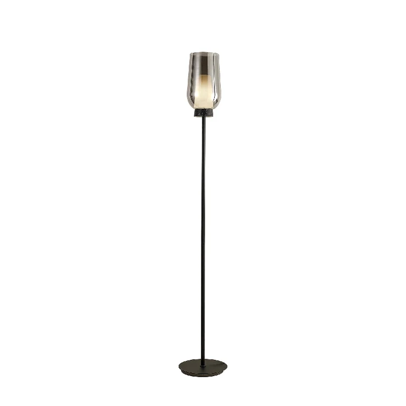 Way Switch Floor Lamp for Multiple Light Intensity LevelsMantra M8290 Nora Floor Lamp Black/Black Marble/Chrome Glass With Frosted Inner Way Switch Floor Lamp for Multiple Light Intensity LevelsMantra M8290 Nora Floor Lamp Black/Black Marble/Chrome Glass With Frosted Inner