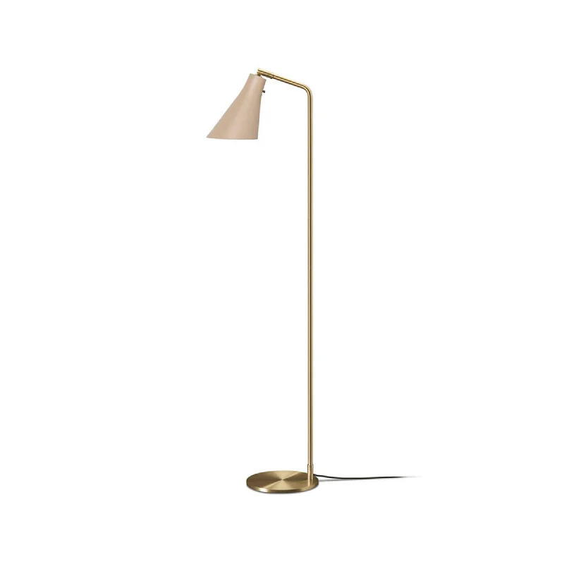 Glass Floor Lamp with Frosted Shades for Soft Diffused LightMiller Floor Lamp - Light Sand/Brass