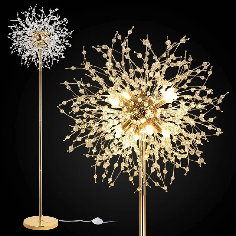 USB Charging Port Floor Lamp for Convenient Device ChargingModern Standing Lamp with K9 Crystal, LED Floor Lamp with On/Off Foot Switch USB Charging Port Floor Lamp for Convenient Device ChargingModern Standing Lamp with K9 Crystal, LED Floor Lamp with On/Off Foot Switch