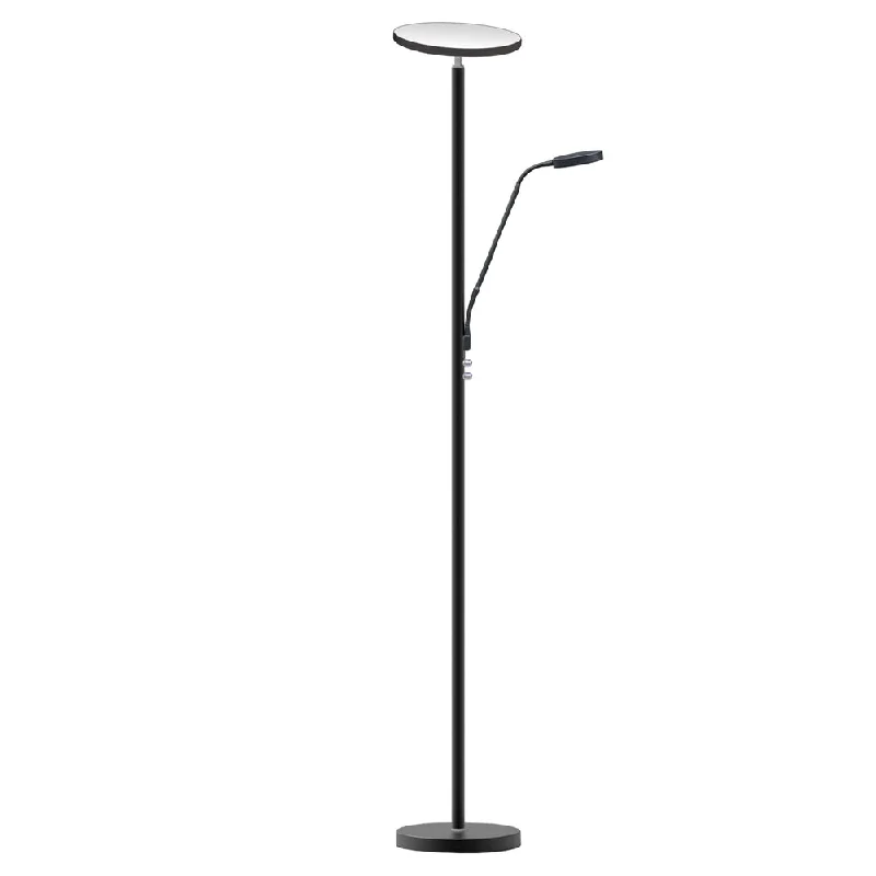 USB Charging Port Floor Lamp for Convenient Device ChargingMother & Son Floor Lamp, Sandy Black Finish