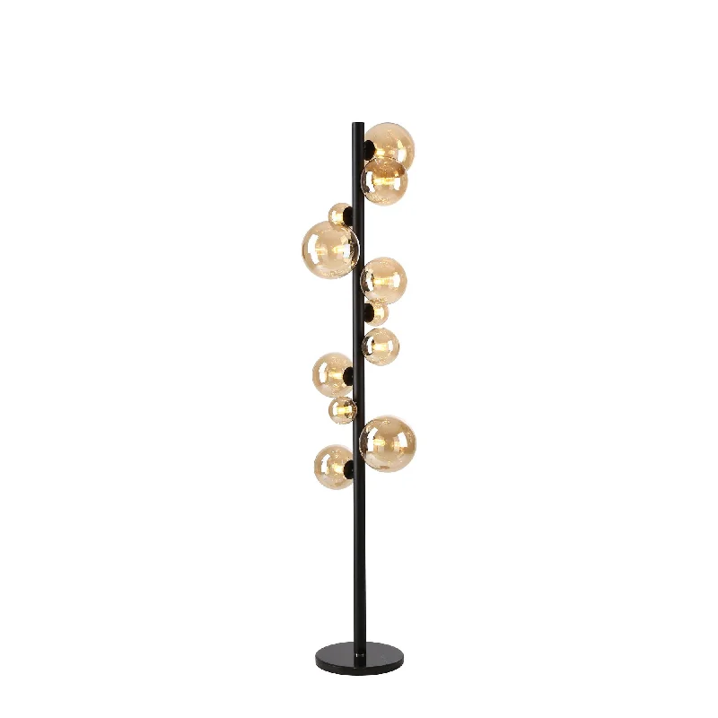 USB Charging Port Floor Lamp for Convenient Device ChargingNelson Lighting NL9048/AM9 Prague 11 Light Floor Lamp Satin Black Amber Plated USB Charging Port Floor Lamp for Convenient Device ChargingNelson Lighting NL9048/AM9 Prague 11 Light Floor Lamp Satin Black Amber Plated