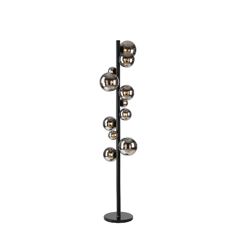 Wood Floor Lamp with Natural Grain for a Warm and Organic FeelNelson Lighting NL9048/CH9 Prague 11 Light Floor Lamp Satin Black Chrome Plated Wood Floor Lamp with Natural Grain for a Warm and Organic FeelNelson Lighting NL9048/CH9 Prague 11 Light Floor Lamp Satin Black Chrome Plated