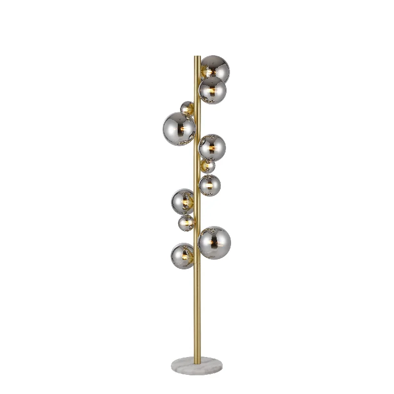 Bohemian Inspired Floor Lamp for Eclectic Home DecorNelson Lighting NL9327/CH9 Prague 11 Light Floor Lamp Satin Gold Chrome Plated Bohemian Inspired Floor Lamp for Eclectic Home DecorNelson Lighting NL9327/CH9 Prague 11 Light Floor Lamp Satin Gold Chrome Plated