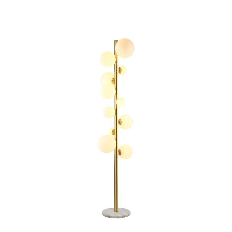 Marble Base Floor Lamp for a Touch of LuxuryNelson Lighting NL9327/OP9 Prague 11 Light Floor Lamp Satin Gold Opal Marble Base Floor Lamp for a Touch of LuxuryNelson Lighting NL9327/OP9 Prague 11 Light Floor Lamp Satin Gold Opal