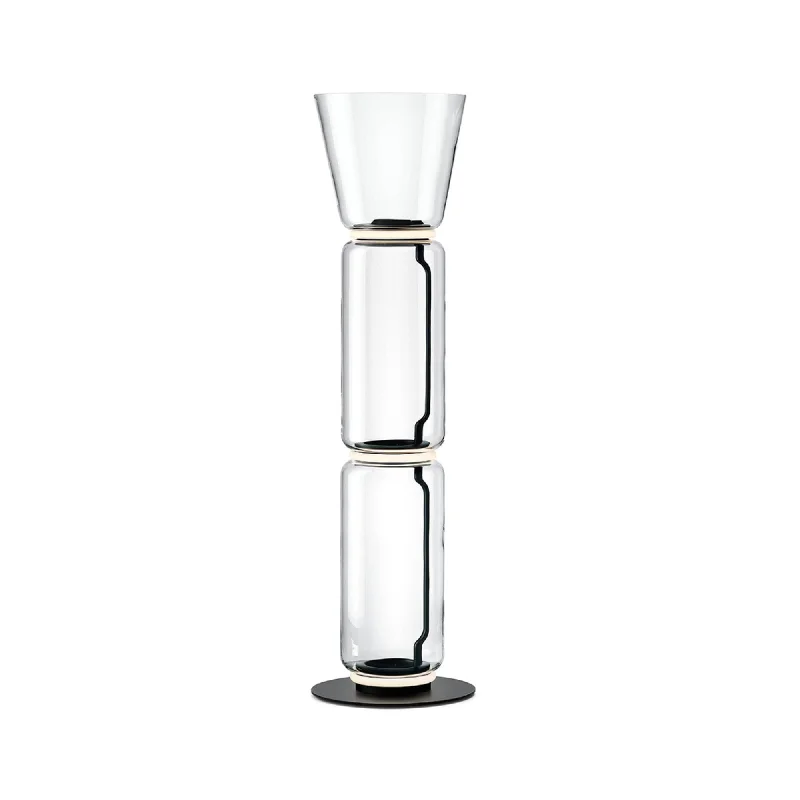 Modern Minimalist Floor Lamp for Contemporary Living RoomsNoctambule Floor Lamp - 2 High Cylinders Cone