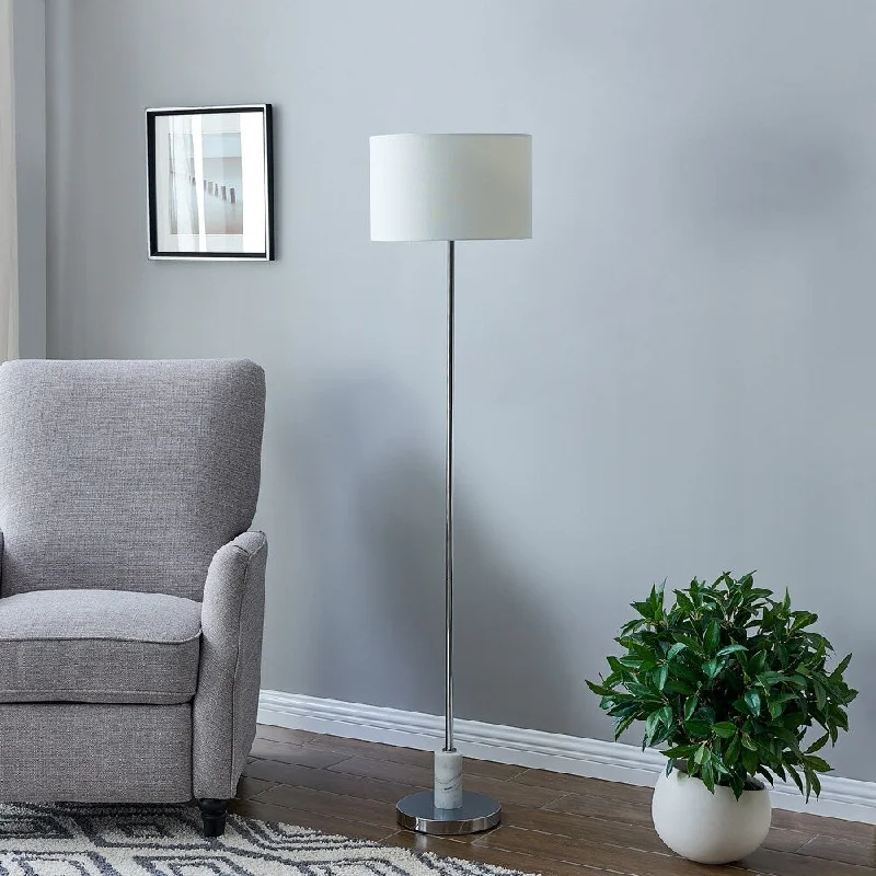 Glass Floor Lamp with Frosted Shades for Soft Diffused LightPorch & Den Kingsley Chrome Floor Lamp Glass Floor Lamp with Frosted Shades for Soft Diffused LightPorch & Den Kingsley Chrome Floor Lamp