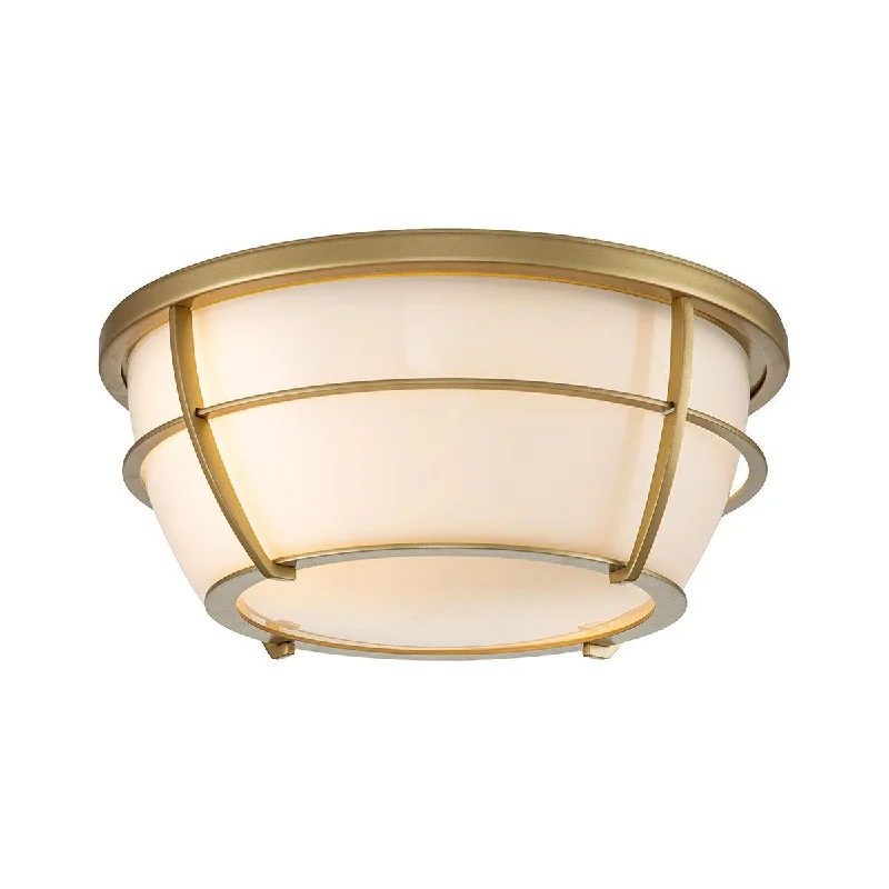 Glass Floor Lamp with Frosted Shades for Soft Diffused LightQuoizel Chance 2 Light Brass Bathroom Flush Mount Glass Floor Lamp with Frosted Shades for Soft Diffused LightQuoizel Chance 2 Light Brass Bathroom Flush Mount