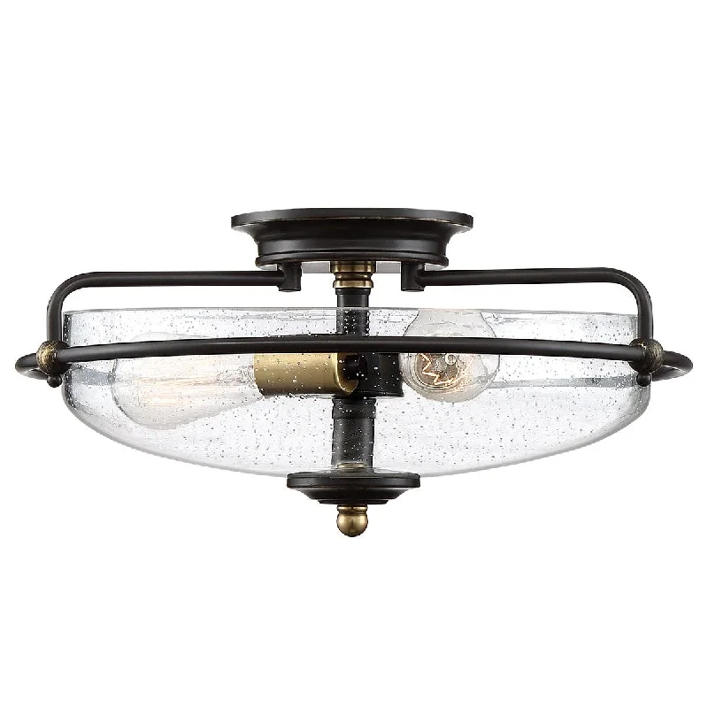 Rustic Farmhouse Style Floor Lamp for Cozy BedroomsQuoizel Griffin 3 Light Glass Bronze/Brass Flush Mount Rustic Farmhouse Style Floor Lamp for Cozy BedroomsQuoizel Griffin 3 Light Glass Bronze/Brass Flush Mount