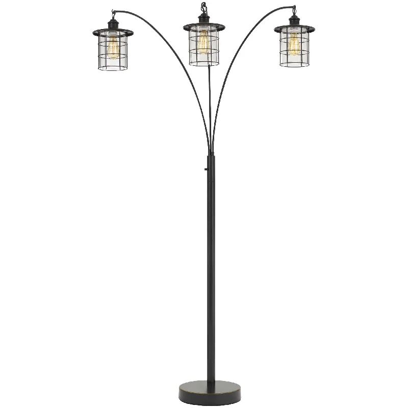 Glass Floor Lamp with Frosted Shades for Soft Diffused LightSilverton Arc Floor Lamp