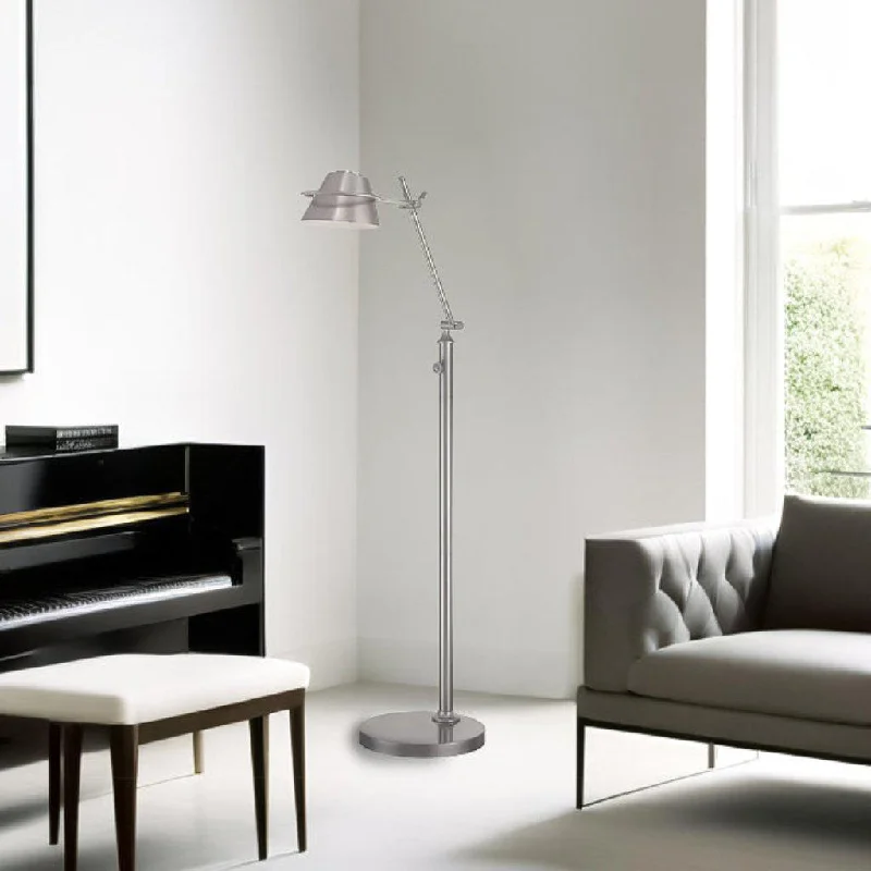 Marble Base Floor Lamp for a Touch of LuxurySpencer LED Floor Lamp in Brushed Nickel