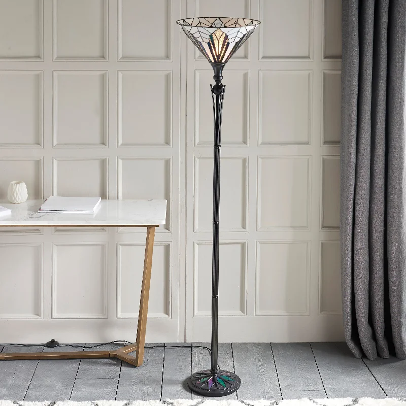 Metal Floor Lamp with a Matte Black Finish for a Sleek LookTiffany Astoria Uplighter Floor Lamp Metal Floor Lamp with a Matte Black Finish for a Sleek LookTiffany Astoria Uplighter Floor Lamp