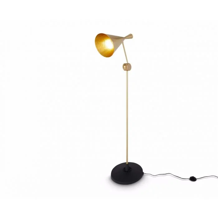 Wood Floor Lamp with Natural Grain for a Warm and Organic FeelTom Dixon Beat Floor Brass Wood Floor Lamp with Natural Grain for a Warm and Organic FeelTom Dixon Beat Floor Brass