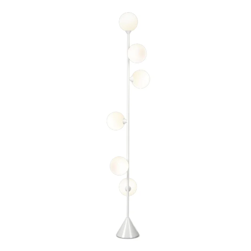 Bohemian Inspired Floor Lamp for Eclectic Home DecorVertical Globe Floor Lamp - White Bohemian Inspired Floor Lamp for Eclectic Home DecorVertical Globe Floor Lamp - White