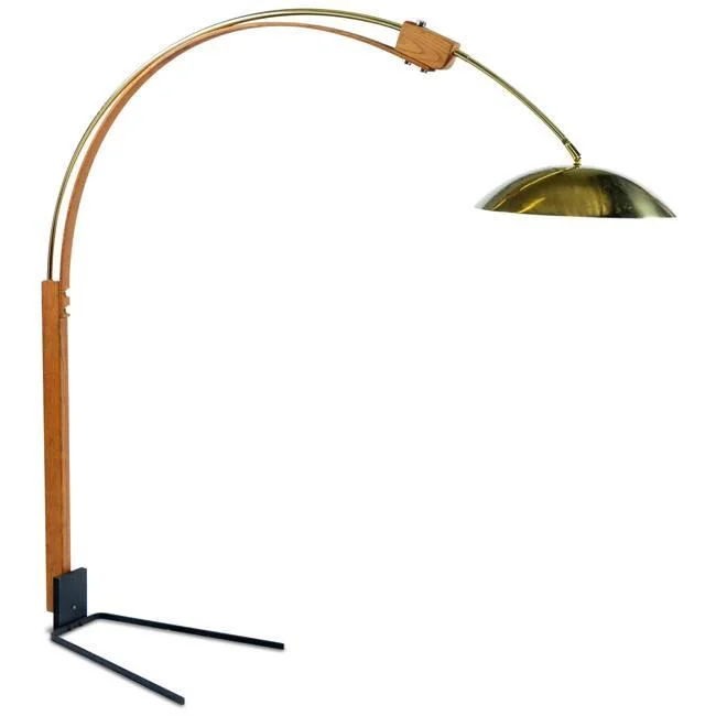 Dimmable Floor Lamp for Adjustable Lighting AmbianceWood and Brass Arc Floor Lamp Dimmable Floor Lamp for Adjustable Lighting AmbianceWood and Brass Arc Floor Lamp