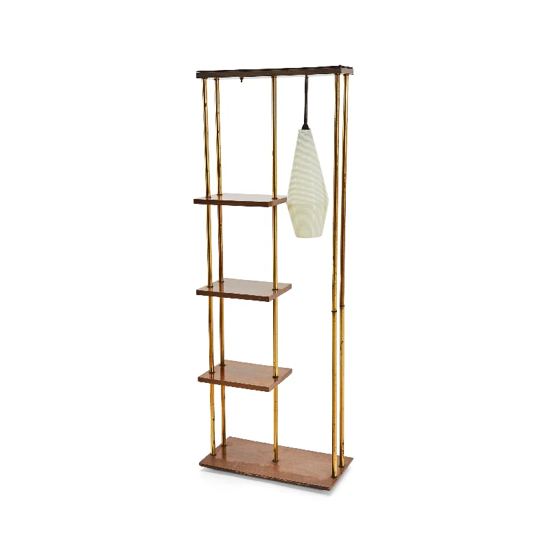 Metal Floor Lamp with a Matte Black Finish for a Sleek LookWood Shelf Floor Lamp