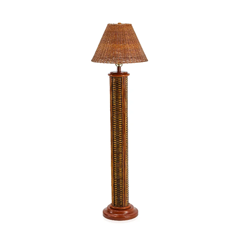 Bohemian Inspired Floor Lamp for Eclectic Home DecorWood Wicker Column Floor Lamp Bohemian Inspired Floor Lamp for Eclectic Home DecorWood Wicker Column Floor Lamp
