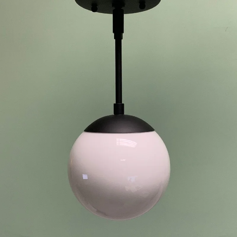Scandinavian Style Ceiling Lights with Light Wood Accents6" Glass Globe Pendant