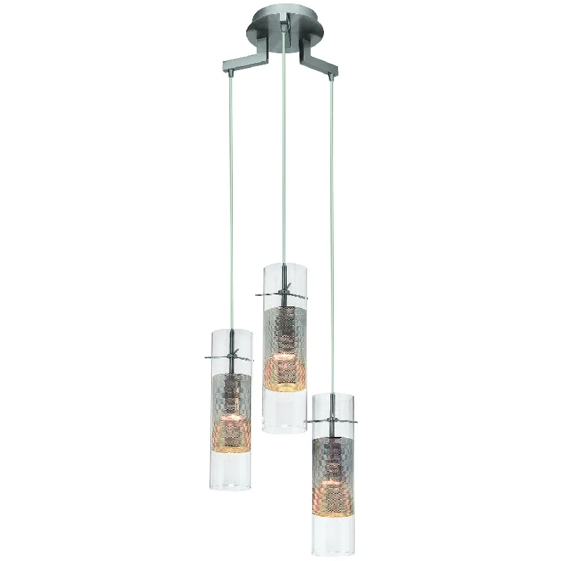 Japanese - Inspired Ceiling Lights with Shoji - Screen - like DiffusersThree Light Pendant