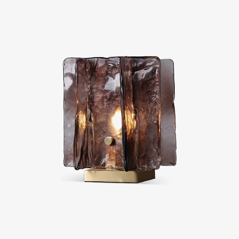 glass table lamps with a frosted surface for soft light diffusionAmber Building Block Table Lamp glass table lamps with a frosted surface for soft light diffusionAmber Building Block Table Lamp