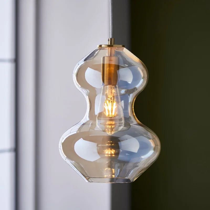 Victorian - Inspired Ceiling Lights with Ornate Crystal ChandeliersAmos Brimstone Waist Pendant Champagne Lusture Glass Victorian - Inspired Ceiling Lights with Ornate Crystal ChandeliersAmos Brimstone Waist Pendant Champagne Lusture Glass