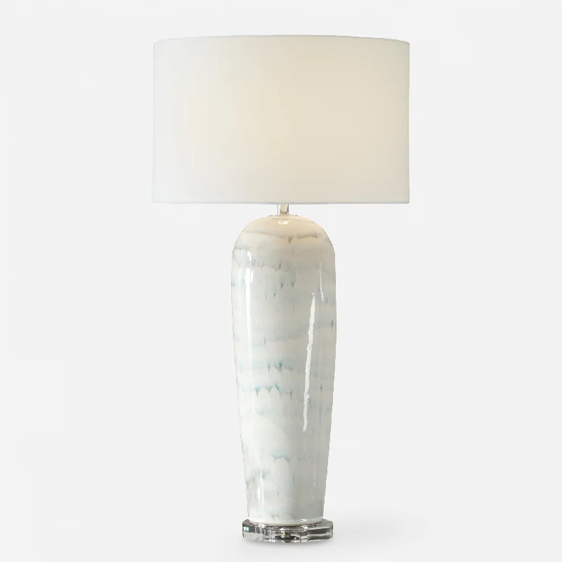 glass table lamps with a frosted surface for soft light diffusionArden White Glaze Table Lamp glass table lamps with a frosted surface for soft light diffusionArden White Glaze Table Lamp