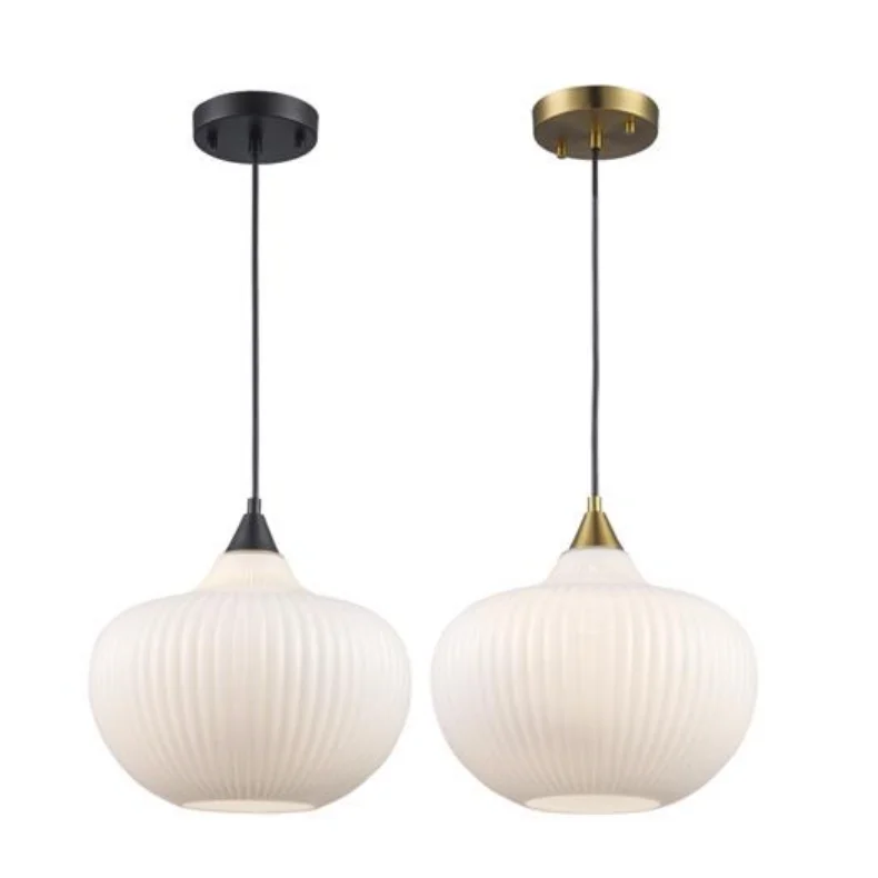 Contemporary Ceiling Lights with Unique, Abstract ShapesAristo Ribbed Glass Pendant