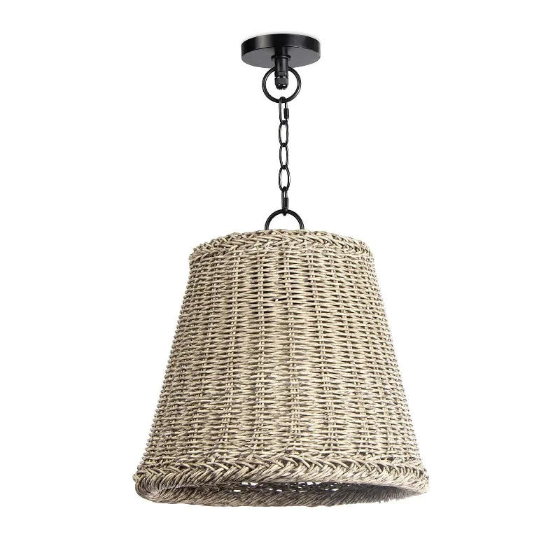 Industrial Style Ceiling Lights with Exposed Bulbs and Metal CagesAugustine Pendant - Coastal Living Collection