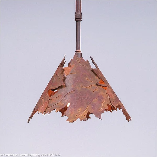 Gothic Ceiling Lights with Dark Metalwork and Pointed ArchesMini Pendants - Metal Shade