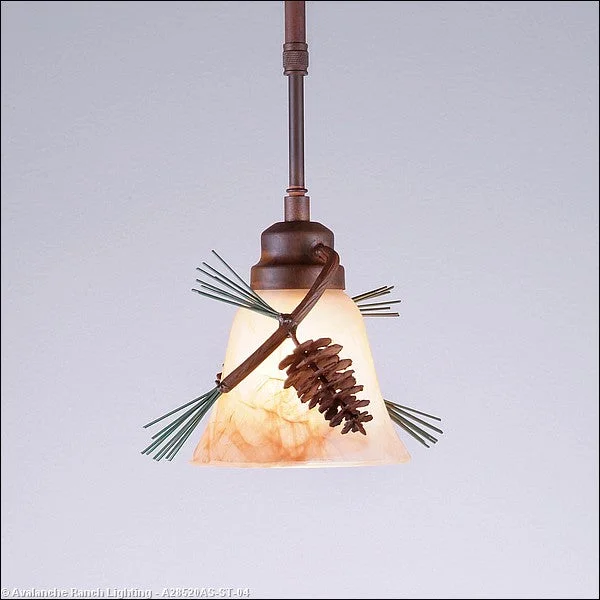 Moroccan Ceiling Lights with Colorful Stained Glass and Geometric CarvingsMini Pendants - Rod