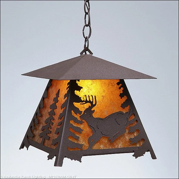 Tropical - Themed Ceiling Lights with Palm - Leaf Shapes and Rattan WrapsMini Pendants - Chain
