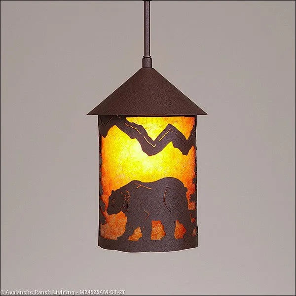 Gothic Ceiling Lights with Dark Metalwork and Pointed ArchesMini Pendants - Rod