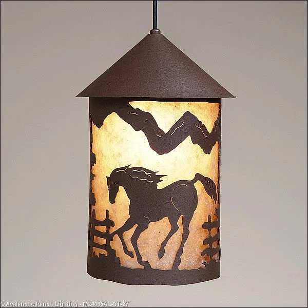 Moroccan Ceiling Lights with Colorful Stained Glass and Geometric CarvingsMini Pendants - Rod