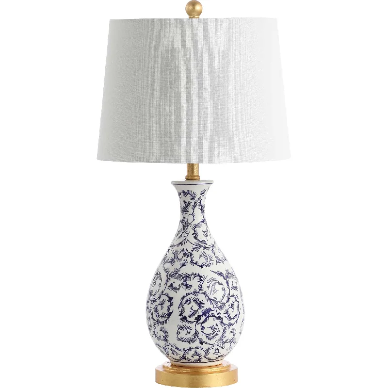 asian inspired table lamps with bamboo accents for a zen atmosphereAvalyn Table Lamp Blue/White (Set of 2)