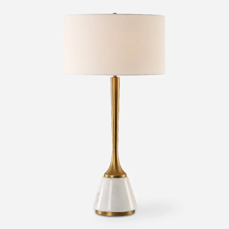rustic farmhouse table lamps for cozy kitchensAvola White Marble Table Lamp