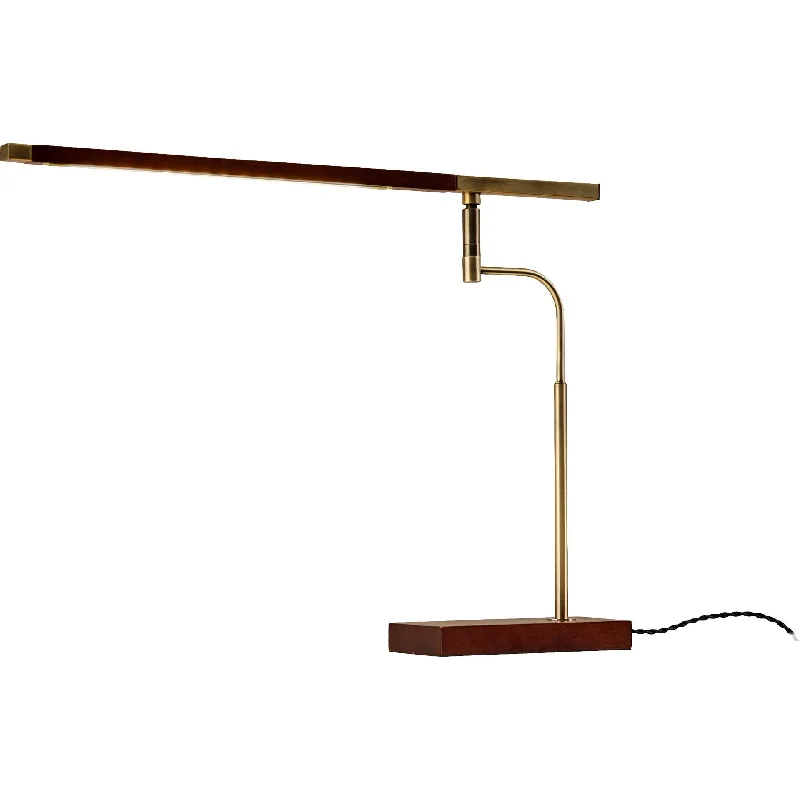 industrial style table lamps with exposed bulbs for loft apartmentsBagneux LED Desk Lamp Walnut/Brass