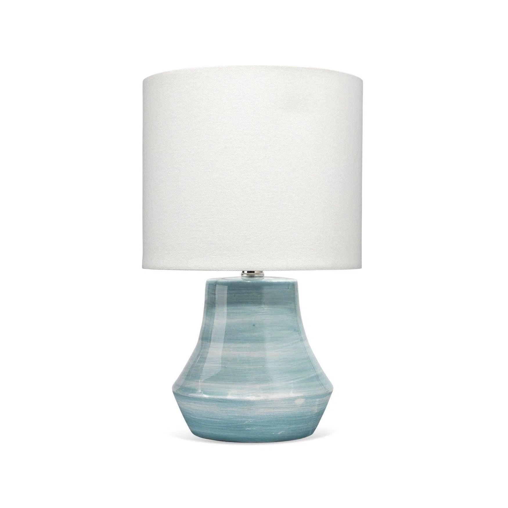 metal table lamps with a matte black finish for a sleek appearanceBlue Ceramic Cottage Table Lamp