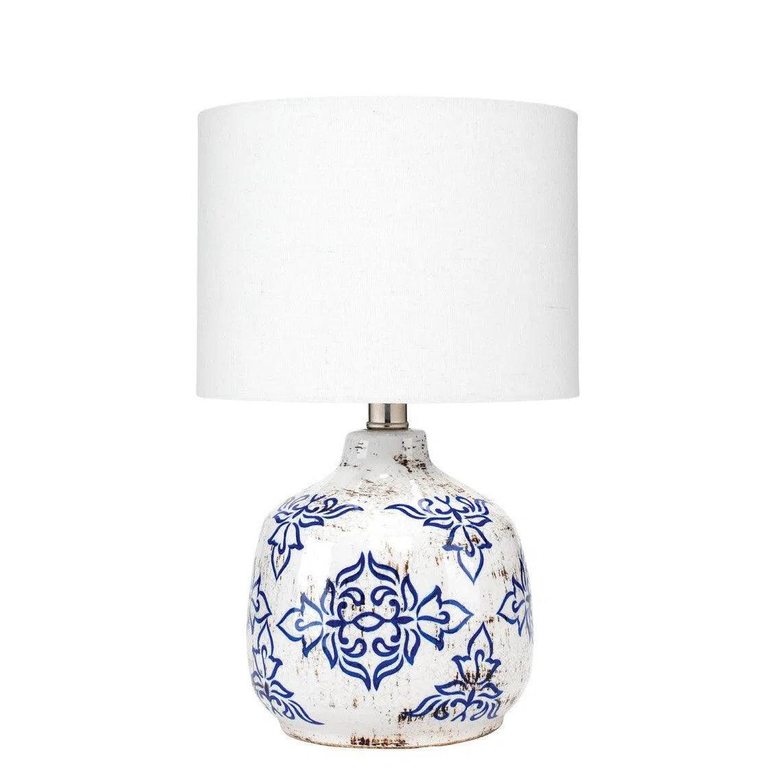 fabric table lamps with a linen shade for a relaxed and breathable lookBlue Ceramic Ruby Table Lamp