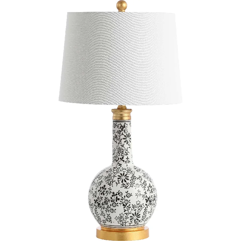asian inspired table lamps with bamboo accents for a zen atmosphereBoomer Table Lamp Black/White (Set of 2)