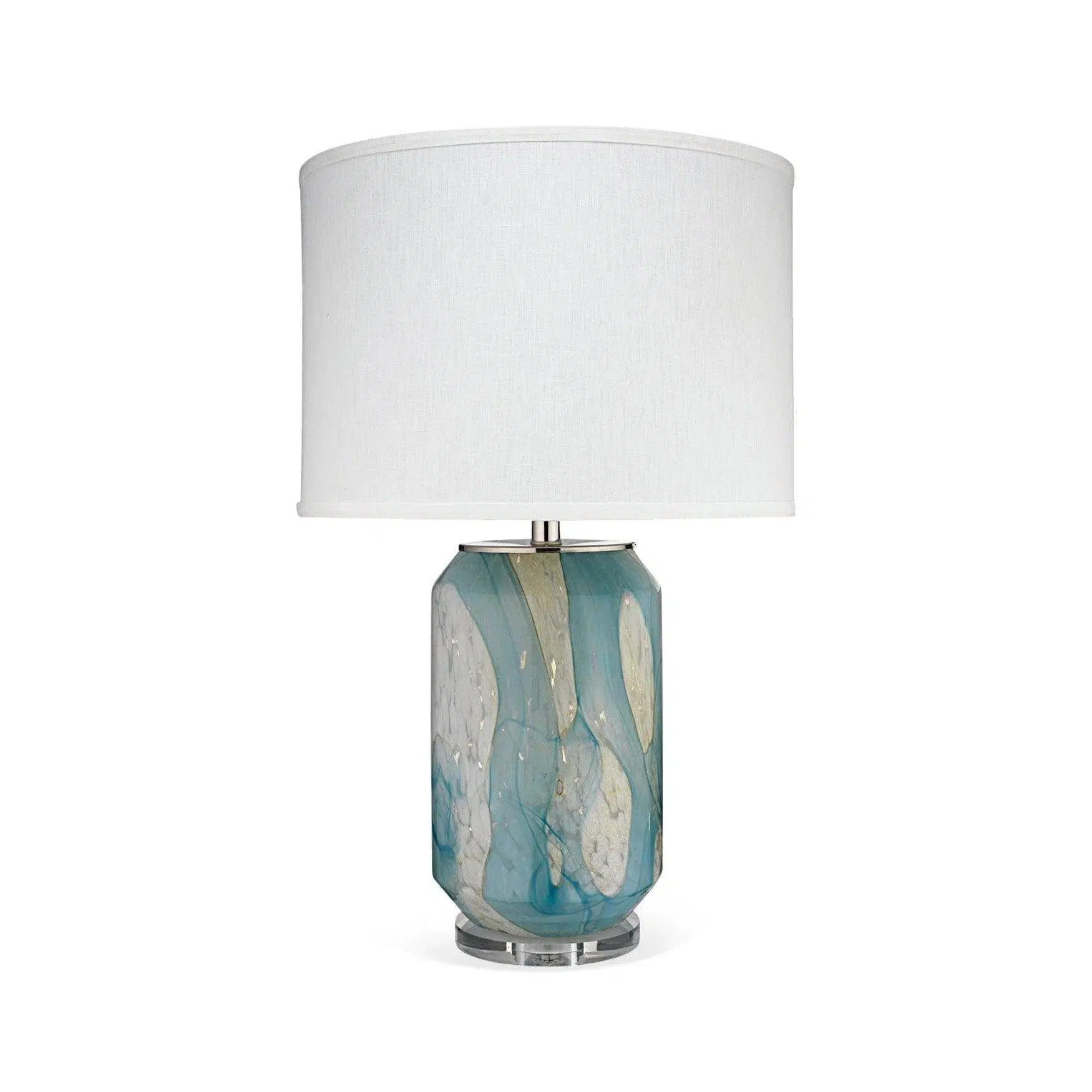 asian inspired table lamps with bamboo accents for a zen atmosphereCoastal Style Blue Glass Acrylic Helen Table Lamp
