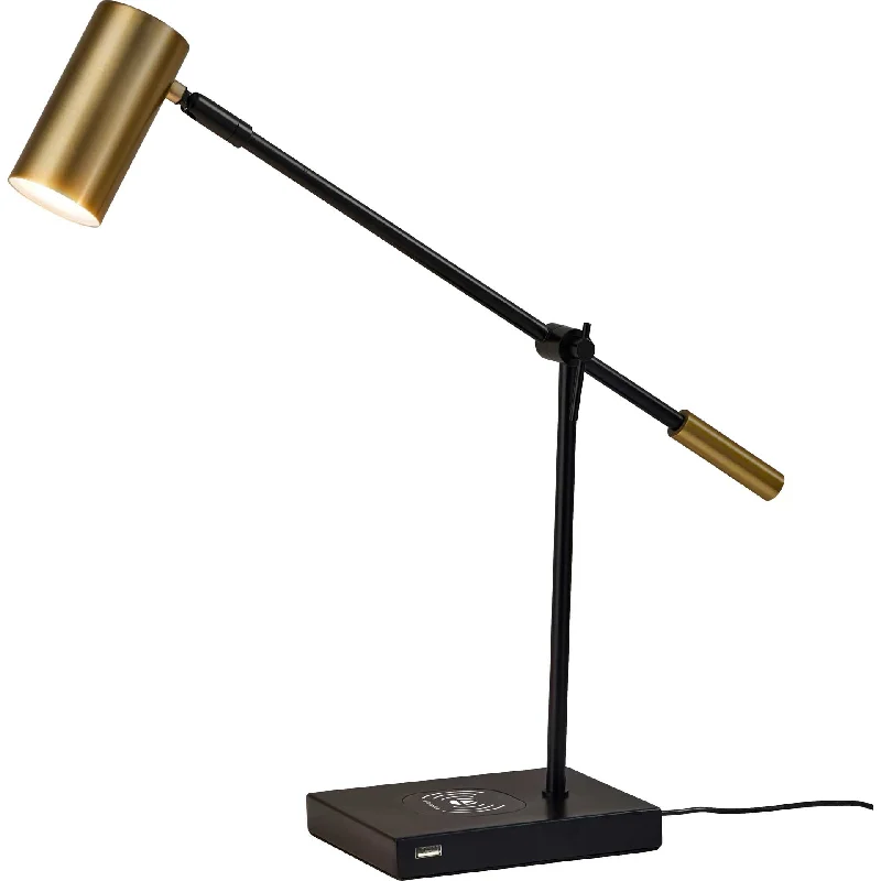 wooden table lamps with natural grain for a warm and organic feelColombes Wireless Charge Desk Lamp Black/Brass wooden table lamps with natural grain for a warm and organic feelColombes Wireless Charge Desk Lamp Black/Brass