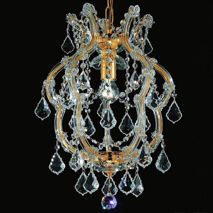 Bohemian Ceiling Lights with Beads, Tassels, and Colorful GlassCut Crystal Ceiling Pendant With Gold-Plated Frame