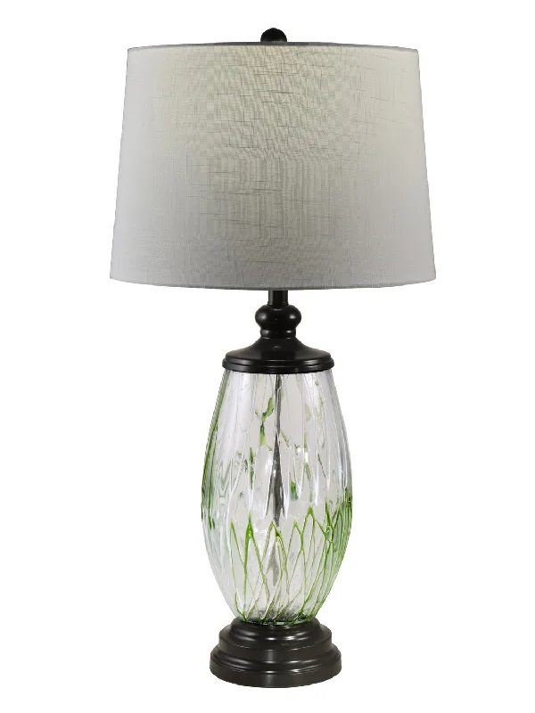 fabric table lamps with a linen shade for a relaxed and breathable lookOne Light Table Lamp