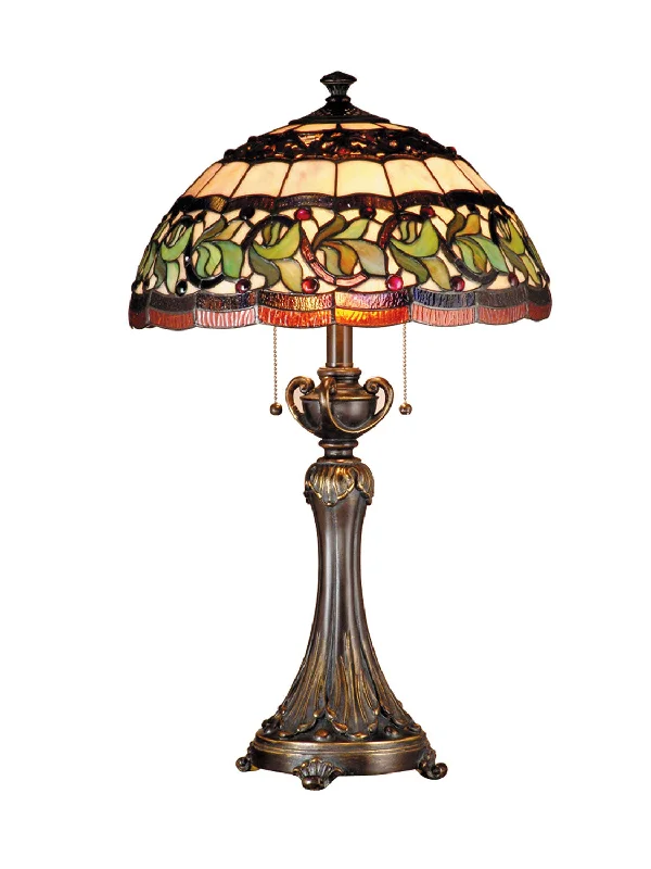 gothic style table lamps with dark finishes for a mysterious lookTwo Light Table Lamp