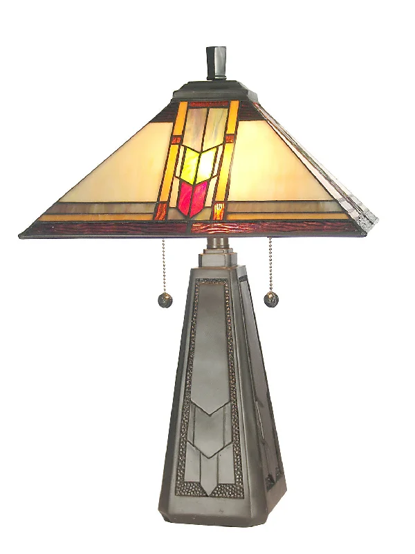 glass table lamps with a frosted surface for soft light diffusionTwo Light Table Lamp