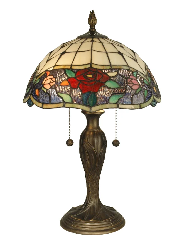 bohemian table lamps with colorful patterns for eclectic bedroomsTwo Light Table Lamp