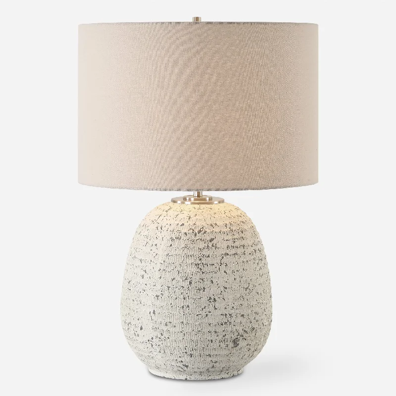 leather table lamps with a distressed texture for a rugged charmDanala Stone Table Lamp